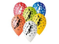 Balloons printed with Footballer and Footballs - 30 cm - 5 pcs.