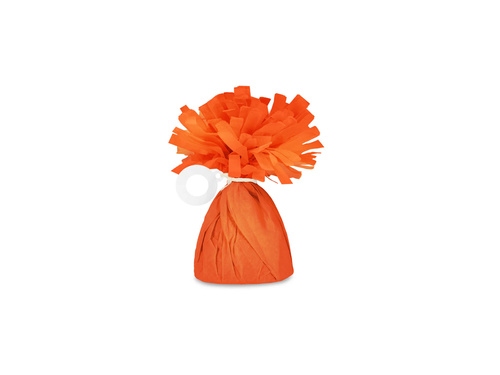 Obciążnik papierowy do balonów napełnionych helem - pomarańczowy - 140 g.