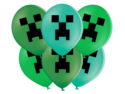 Printed balloons Pixels - 37 cm - 50 pcs.