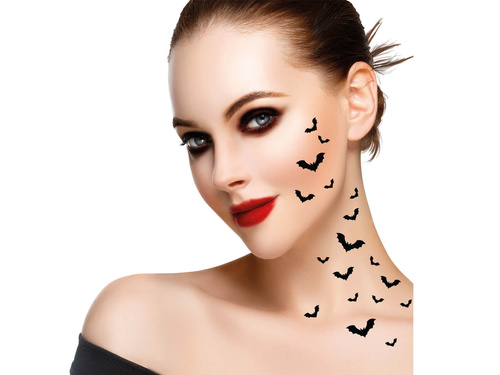 Tatuaże zmywalne Nietoperze - 16 szt.