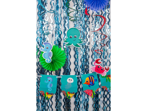 Hanging birthday decoration Underwater World - 6 pcs.