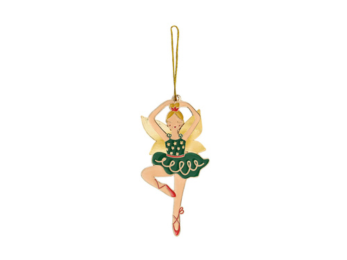 Ballerina metal pendant - 5 x 10 cm - 1 piece.