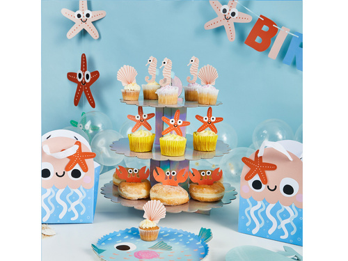 Pikery na tort Morska Kraina - 12 cm - 12 szt.