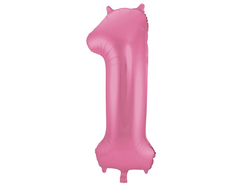 Balon foliowy matowy cyfra 1 - 86 cm - 1 szt.