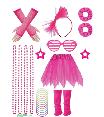 Zestaw Disco lata 80-te - 27 elementów