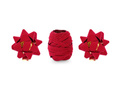 Set of velour ribbons and decorative rosettes - 3 pcs.