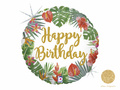 Happy Birthday Tropical Foil Balloon - 46 cm - 1 pc