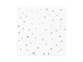 White napkins with silver stars - 33 cm - 10 pcs.
