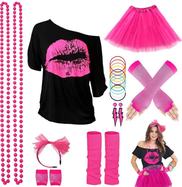 Zestaw Disco lata 80-te - 23 elementy