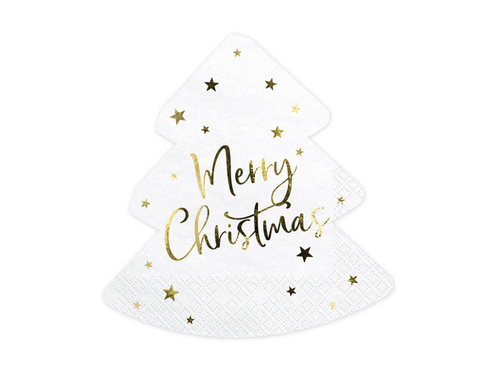 Christmas tree napkins - Merry Christmas - 32,5 cm - 20 pcs.