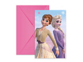 Zaproszenia urodzinowe Frozen 2 - Kraina Lodu Wind Spirit - 6 szt.