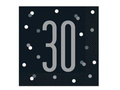 Birthday black napkins for thirtieth birthday - 33 cm - 16 pcs.
