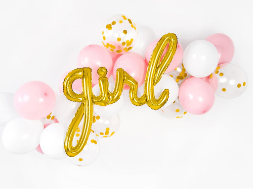 Foil balloon gold inscription Girl - 77 x 70 cm