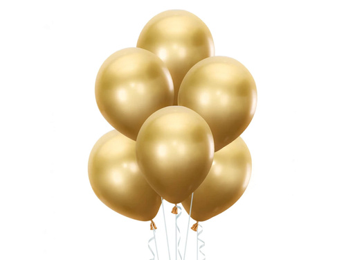 Gold chrome latex balloons - 30 cm - 100 pcs.