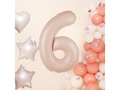 Foil balloon caramel number 6 - 100 cm - 1 pc.