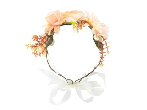 Garland with peach flowers - 1 piece.