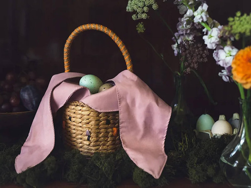 Koszyk wielkanocny Króliczek - 28 x 17 cm - 1 szt.