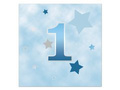 Serwetki urodzinowe na roczek Gwiazdki błękitne - 33 cm - 20 szt.
