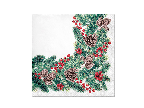 Christmas napkins Spruce branch - 33 cm - 20 pcs.