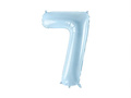 Number 7 Sky blue Foil Balloon - 72 cm - 1 pc