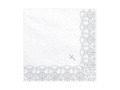 Communion napkins with silver cross - white - 33x33 - 20 pcs