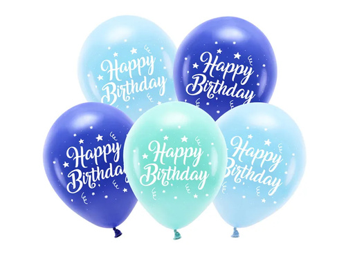Happy birthday balloons - 26 cm - 5 pcs