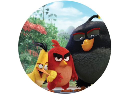 Decorative Angry Birds cake wafer - 20 cm