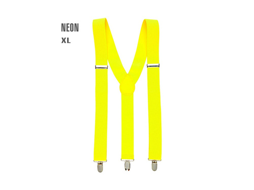 Neonowe żółte szelki disco