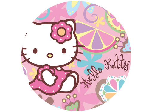 Decorative Hello Kitty cake wafer - 20 cm