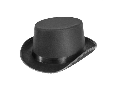 Kapelusz cylinder dziecięcy - czarny - 1 szt.