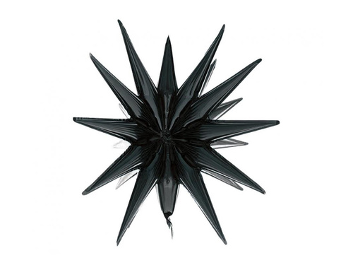 Black Star Foil 3D Balloon - 50 x 46 cm - 1 pc