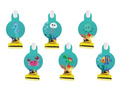 Trumpet Whistles Unrolled Underwater World - 6 pcs