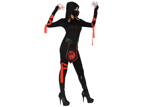 Kostium Ninja z mięśniami dla kobiety - 1 szt.