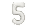 Balon foliowy srebrna cyfra 5 - 86 cm - 1 szt.