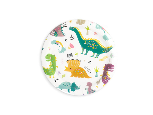 Paper plates Dinosaurs - 18 cm - 6 pcs.
