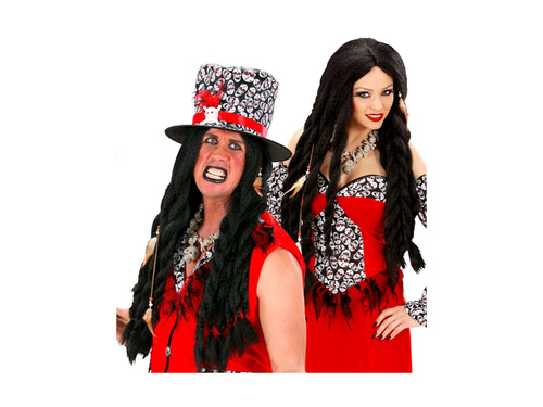 Peruka Voodoo czarna długa