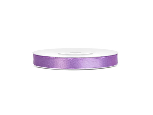 Satin ribbon, lavender, 6 mm / 25 m, 1 pc.