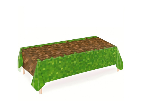 Obrus urodzinowy Piksele - 137 x 183 m - 1 szt.