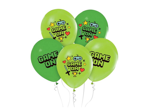 Game on latex balloons - 30 cm - 5 pcs.