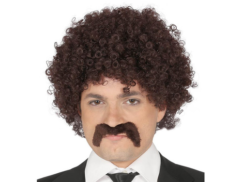 Brown man's wig
