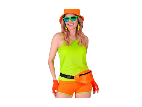 Neonowo pomarańczowe rękawiczki bez palców