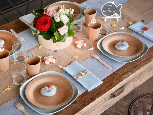 Talerzyki kraftowe - 22,5 cm - 10 szt.