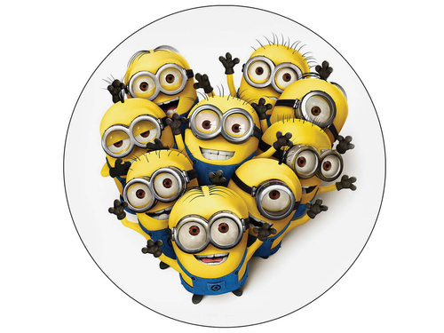 Decorative cake wafer Minions - 20 cm