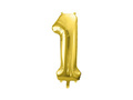 Foil balloon number 1 gold - 72 cm - 1 pc.