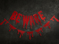 Krwawy Baner na Halloween - 2 m - 1 szt. 