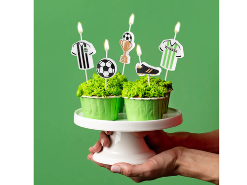 Świeczki pikery Piłka Nożna - 5 szt.