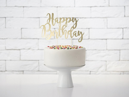 Happy Birthday cake topper - 22.5 cm