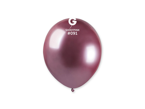 Shiny pink latex balloons - 5 inches - 100 pcs.