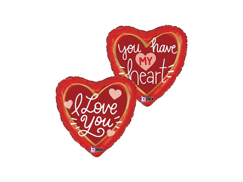 Balon foliowy serce I Love You - 18" - 1 szt.