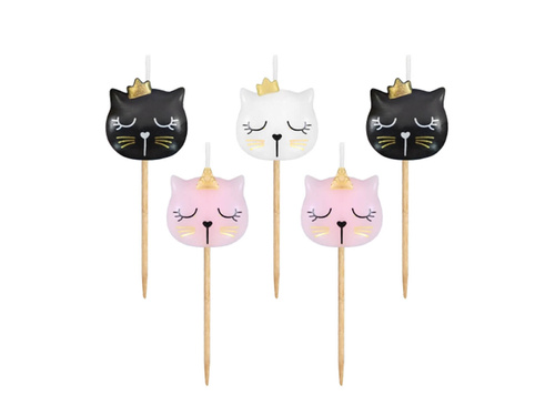 Pussycat candles - 5 pcs.